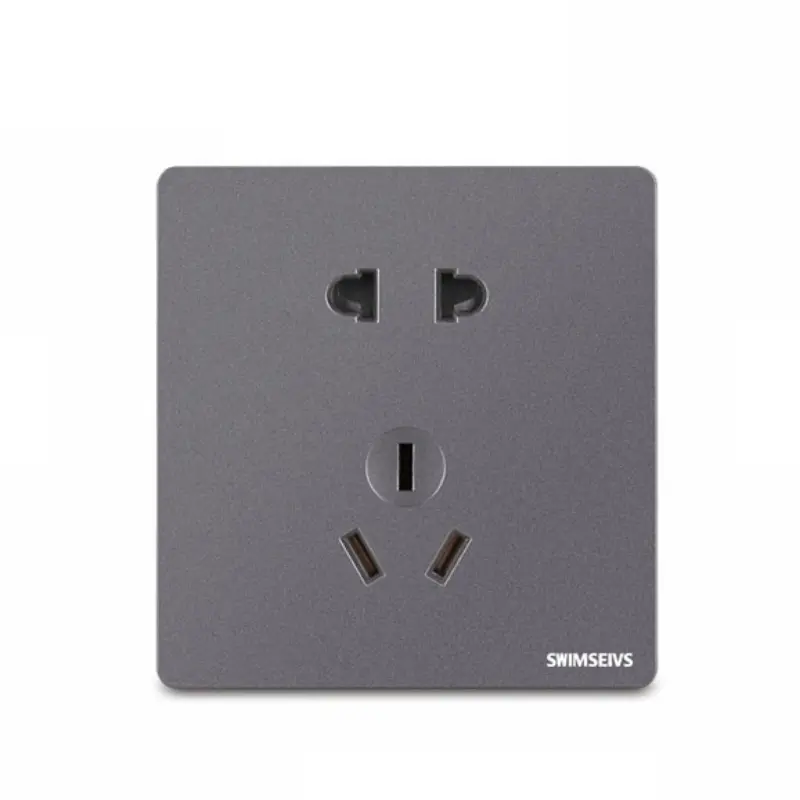 Dunia Lampu Saklar / Sakelar Lampu Emas Gold Brushed / Sakelar Lampu Abu Space Gray  1/2/3 Gang Electrical Switch Tembaga 8