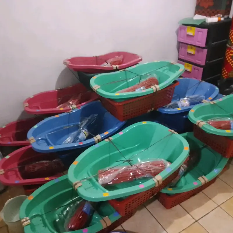 BATHTUB Paket hemat Bak mandi bayi+polding 20stk+keranjang Bayi Balita Cewek Cowok Perlengkapan ibu dan bayi 4