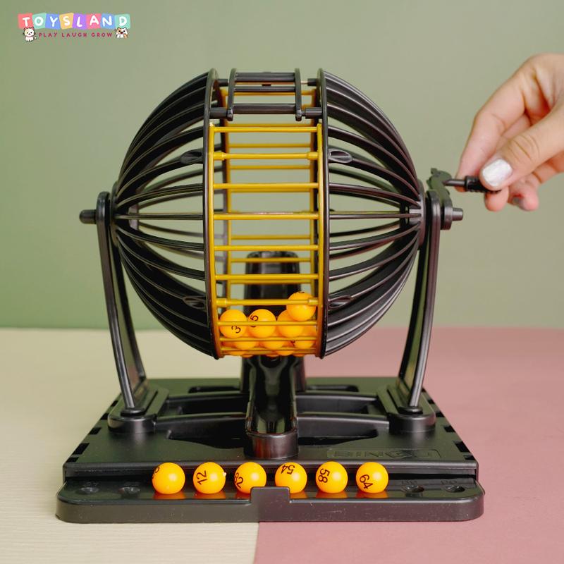 Bộ đồ chơi lồng quay lô tô Bingo 90 số 24 thẻ boardgame đồ chơi tết trẻ em - Nhựa ABS cao cấp bộ lô bingo boards 2025 bộ số vòng xoay cho bé chơi bộ cờ lô tô bingo board bộ loto giấy mini