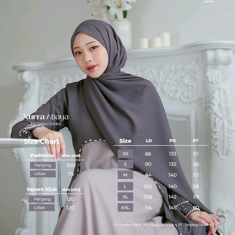 Nurra abaya ORI Kazami / abaya gamis dress busui wudhu friendy matt diamond italiano 2