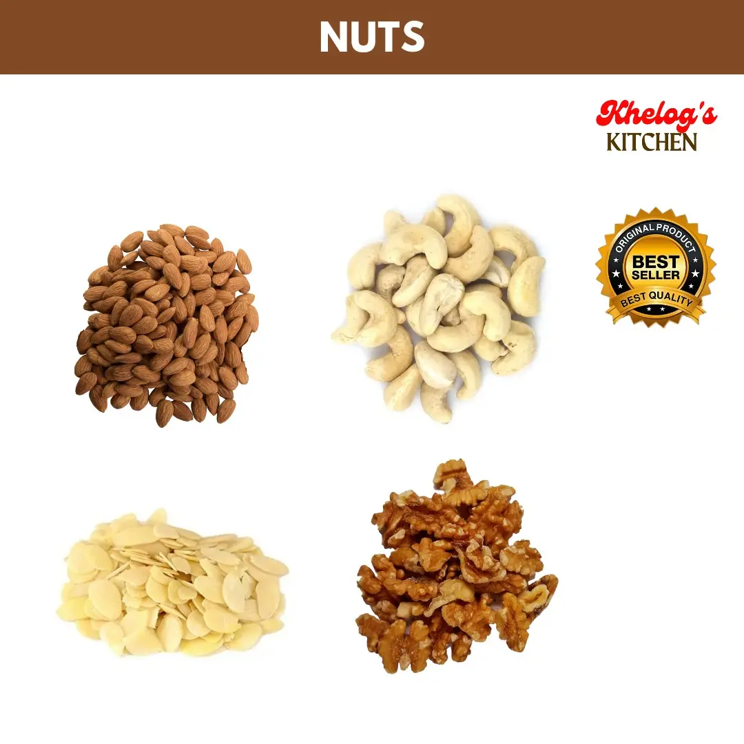 NUTS Cashew / Almond / Almond Slice / Walnuts  (50g, 100g, 250g)