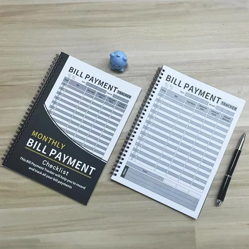 Monthly Bill Payment Tracking Planner, Spiral Bound Monthly Bill Payment Tracker, Financial Organization Notebook, Money Saving Planner 5