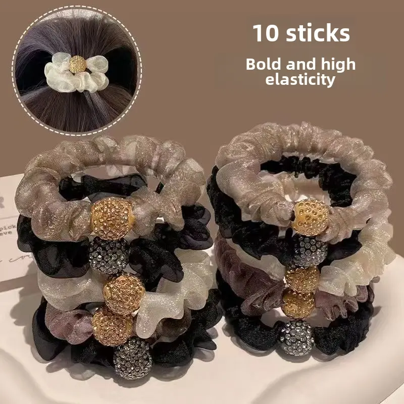 Hair Rope Tie Hair High Elasticity Good-looking Internet Celebrity Durable High Elasticity Hairtie Good-looking Adults' Hair Rope