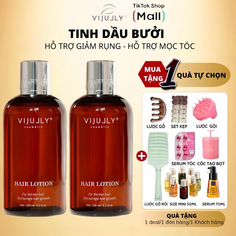 Xịt Bưởi Vijully - Tinh dầu bưởi - Hỗ trợ giảm rụng - Hỗ Trợ kích mọc - Dưỡng tóc chăm sóc tóc Nữ Women Cho Bé xit  duong xịt bưởi