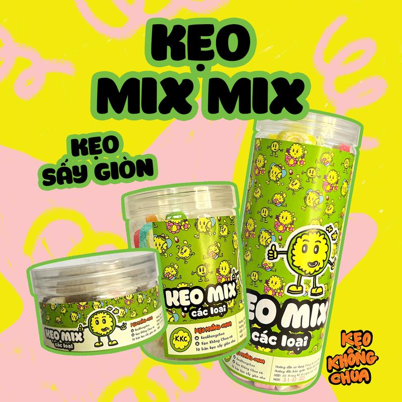Kẹo MIX sấy giòn - KẸO KHÔNG CHUA ăn vặt siêu ngon KKC