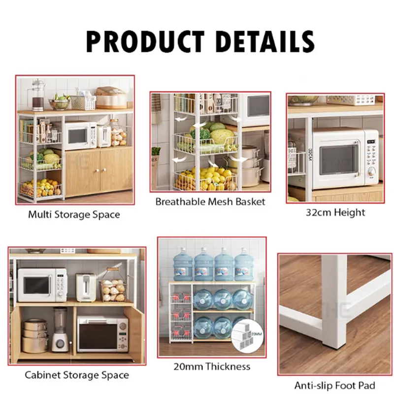 etife Rak Dapur / Meja Dapur / Meja Kompor 2 Tungku / Lemari Dapur / Rak Oven / Rak Microwave / Minimalis 6