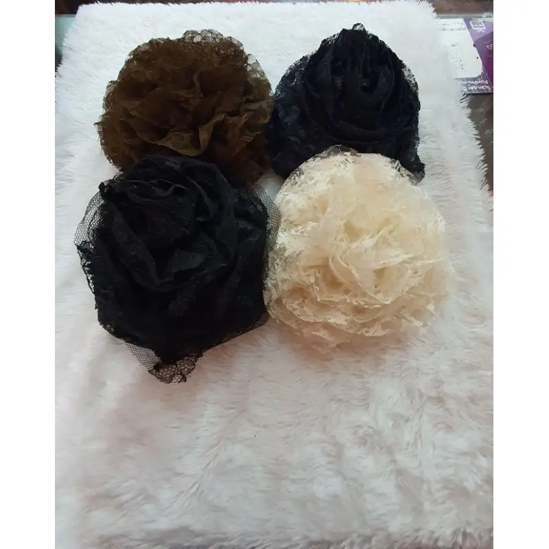 cepol konde rambut kerucut ubur-ubur mawar  hijab kerudung wanita wisuda cantik jumbo premium 7