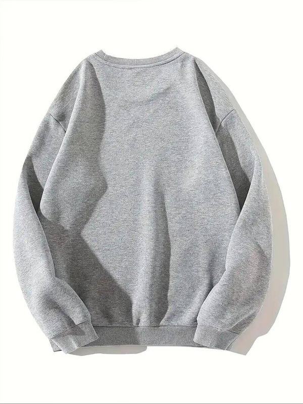 Women's Watermelon & Letter Print Long Sleeve Sweatshirt, Fashion Casual Drop Shoulder Crew Neck Pullover for Daily Holiday Outdoor Wear, Ladies Fall & Winter Clothes 7