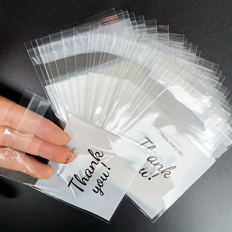 Túi Treo Nhỏ Gói Kinh Tế 50 Cái / 100 Cái, In "Xin Cảm Ơn Bạn", Túi OPP Tự Niêm Phong, Thích Hợp Để Đựng Quà Tặng, Túi Đóng Gói Tự Dính, Eid Al-Adha Mubarak