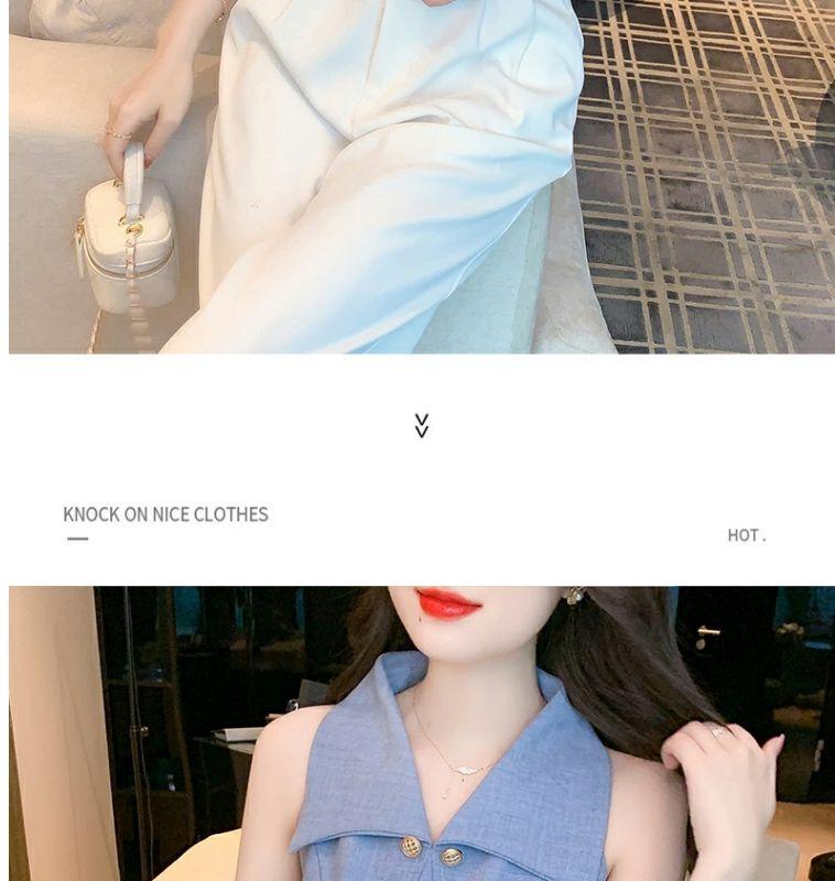 Product Introduction of Áo Sơ Mi Nữ, Trễ Vai Và Không Tay, Cao Cấp, Có Ve Áo, Phong Cách Nữ Thần, Sang Trọng Và Sang Trọng, Thích Hợp Cho Mùa Hè, Áo Phối Kiểu 2024 7