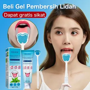 Set Perawatan Lidah Probiotik: Gel Pembersih, Balsem Pelapis, dan Kuas Lidah