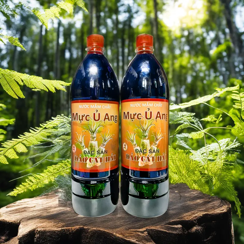 Hai Chai Nước Mắm Chắt Cá Mực (2L)- Ủ 3 năm - Đặc sản đảo Cát Hải Nước Sốt Gia Vị Chua 4