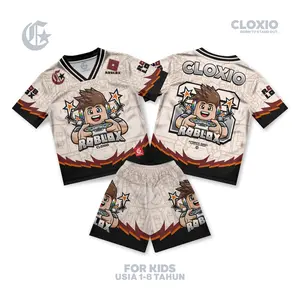 CLOXIO - Setelan Roblox Anak Usia 1-8 Tahun - Kaos Jersey Pakaian Anak Laki-laki - Stelan Baju Anak Cowok