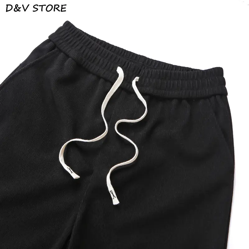 Quần Suông Ống Rộng Nam Nữ Vải Tăm (hơi mỏng) Cạp Cao Tôn Dáng Menswear 2