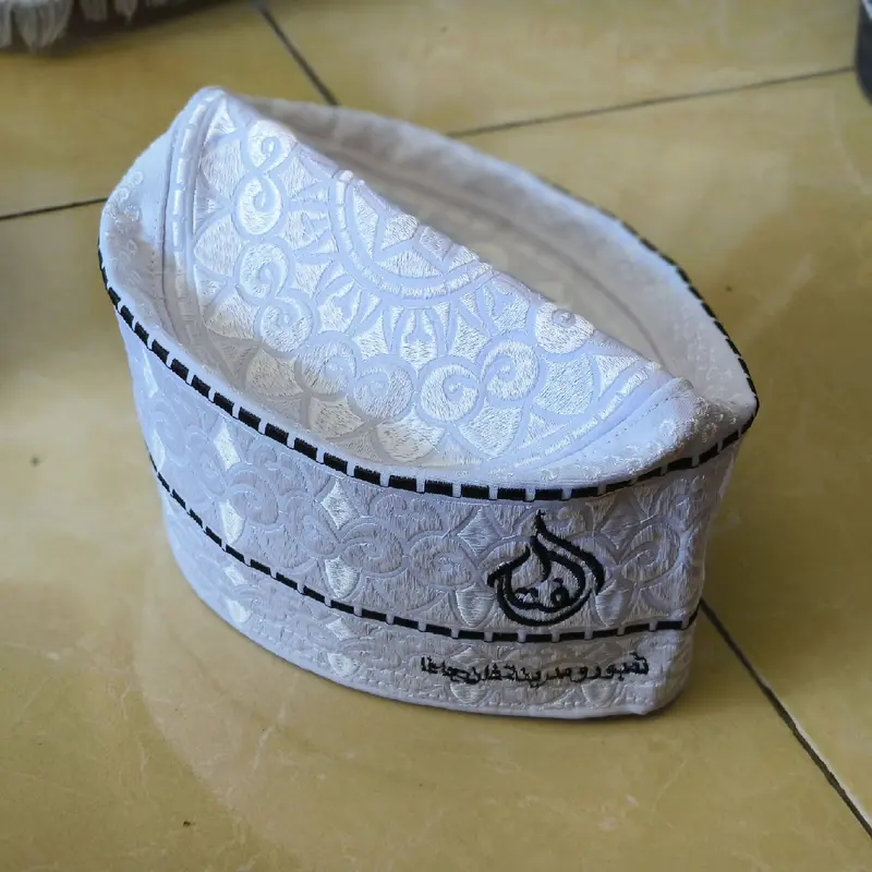 Peci Oman BANGLADESH LOGO AL-FATAH TERMURAH(POLOS NON LOGO) Muslim Kopiah Songkok 3