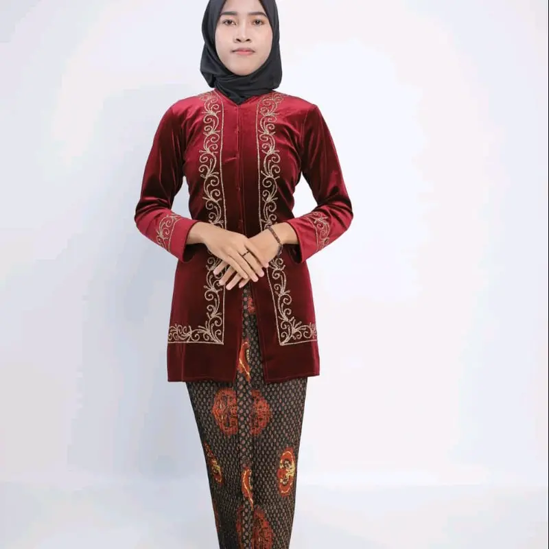 KEBAYA KUTUBARU BLUDRU CANTIK TERLARIS Bunga Bordir wisuda 2