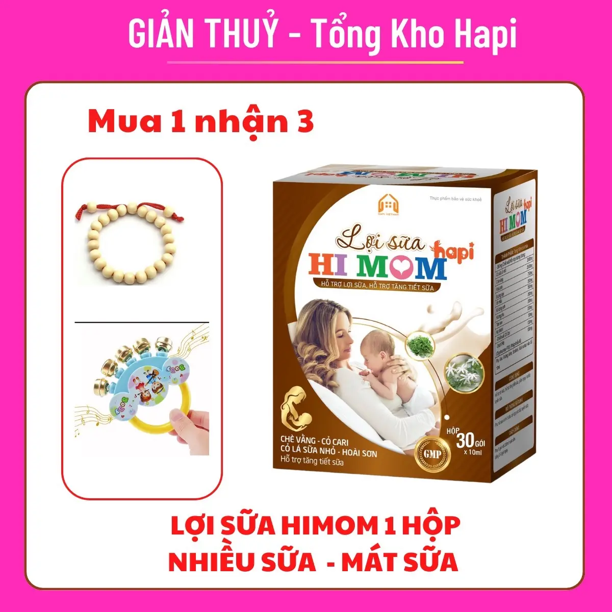 LỢI SỮA HIMOM - 1 HỘP NHIỀU SỮA MÁT SỮA Vitamin