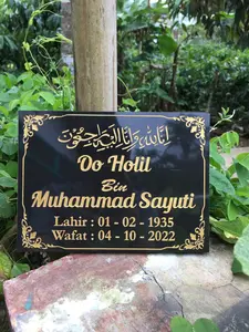 Batu Nisan Makam Granit 25 X 20 Cm Hitam