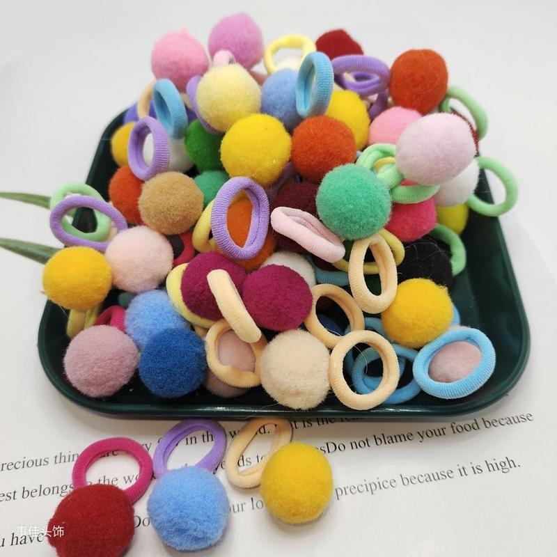 Product Introduction of Dây Buộc Tóc Trẻ Em, Dây Buộc Tóc Pom-Pom Dễ Thương, Dành Cho Bé Gái Và Bé Trai, Đầy Màu Sắc, Dây Buộc Tóc Bện Cho Bé, Phụ Kiện Tóc Năm Mới, Mua Lẻ, 2024 11