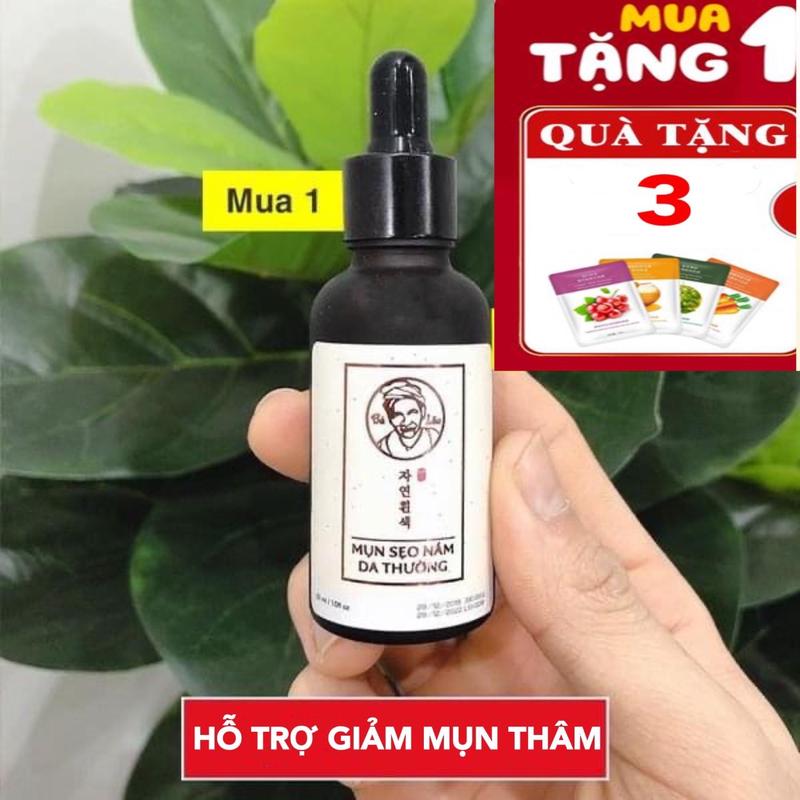  Serum Bà Lão Sạch Mụn Thâm Sẹo Rỗ Cao Cấp Kèm Mặt Nạ Đắp Dưỡng Phục Hồi Sau Liệu Trình Dành Cho Mọi Loại Da Cả Nam và Nữ - Skincare - Hỗ Trợ Giảm Mụn - Hỗ Trợ Giảm Thâm Sẹo 