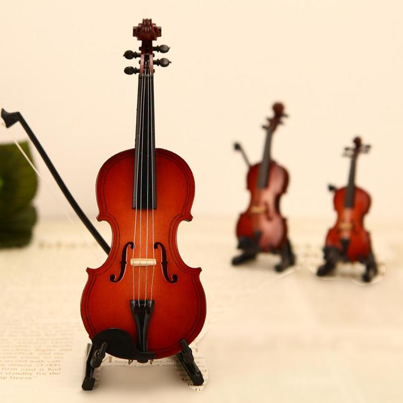 Product Introduction of Handmade Violin Model Decoration Collection Model Gifts With Stand Miniature Musical C7N1 30