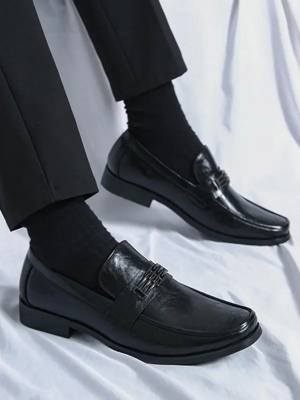 Men's Casual Solid Color Loafers, Fashionable Lightweight Breathable Comfortable Slip-on Shoes for Daily Wear, Male All-match Round Toe Shoes for Daily Wear 7