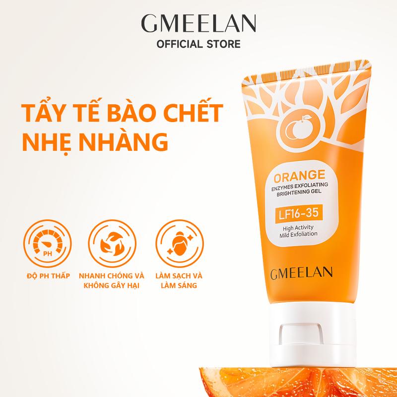 【CHÍNH HÃNG GMEELAN ORANGE EXFOLIATING GEL TẨY TẾ BÀO CHẾT CAM ĐỎ ENZYMES Làm Sạch Sâu & Sáng Da Cho Mọi Loại Da 50g