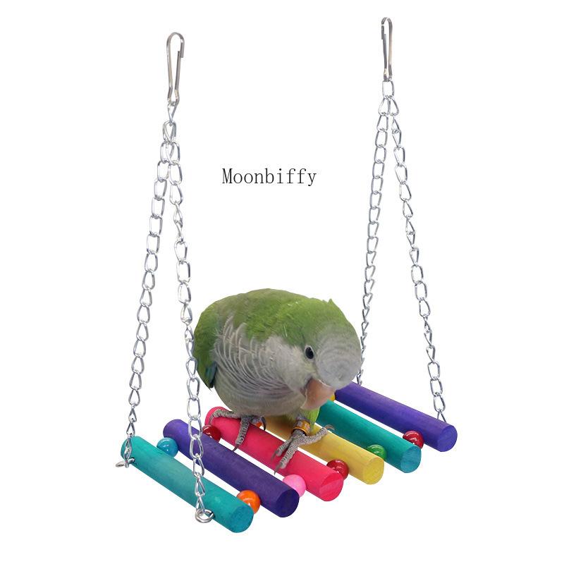 Birds Toy Pet Bird Parrot Parakeet Budgie Cockatiel Cage Hut Nest Papegaaien Speelgoed Hammock Swing Hanging Toy Pet Supplies 2