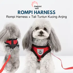 Rompi Harness + Tali Tuntun Kucing Anjing tali  tuntun  anjing