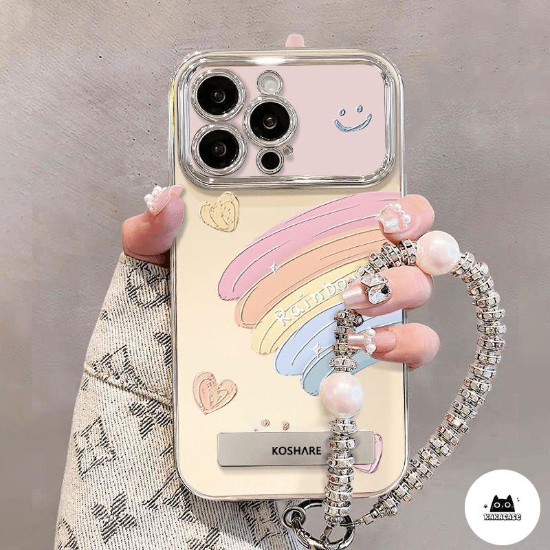 Case HP Untuk Samsung A05 A05S A15 A14 A13 A50S A54 A04S A11 A30S A50 A20 A52 A10S A30 A20S A22 A24 A12 A23 A52S A30S A51 A06 A55 M10 A16 M01S A21S A32 A10 M12 Gelang Mutiara Mewah Hati Cinta Pelangi yang Indah Soft Cover