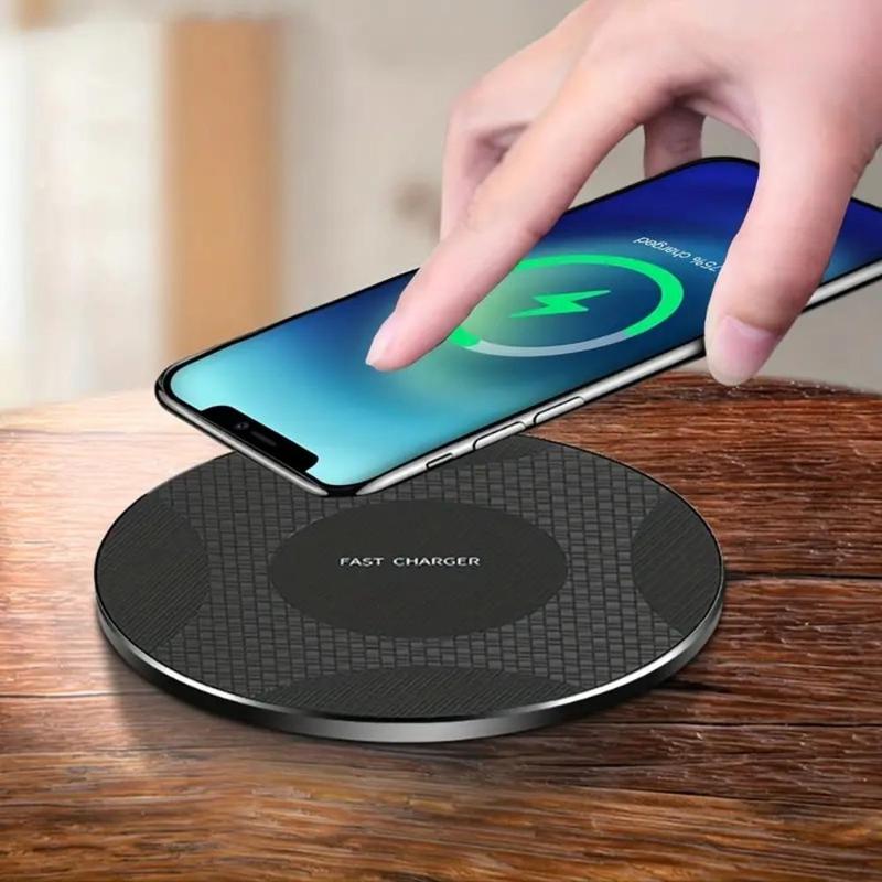 Wireless Charger Pad Stand for Smartphone, Desktop Ultra-thin Mobile Phone Charging Station, Portable Charger for iPhone 15 14 13 12 11 Samsung Xiaomi Phones, Electronic Product, Valentine's Day Gift 2