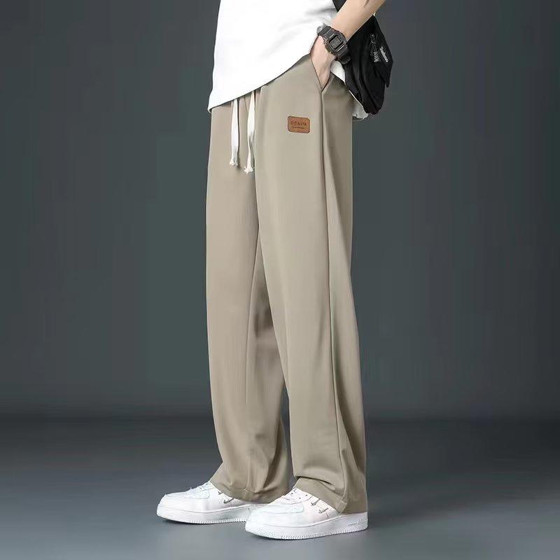 Product Introduction of Chotoya men's trouser Korean baggy pants Taslan casual pants for men Menswear Lingerie Pocket Beige Plain Tropical 7