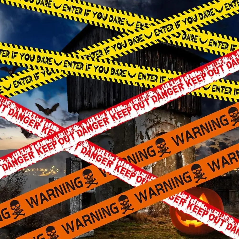 Halloween Props Interesting Halloween Tape Stop Here Decorative Danger Line Scary Isolation Belt Banner Party Decor