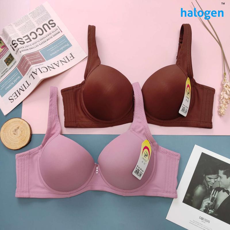 [Halogen] Bra Women Wired Plain Baju Dalam Wanita Berwayar Underwear ...