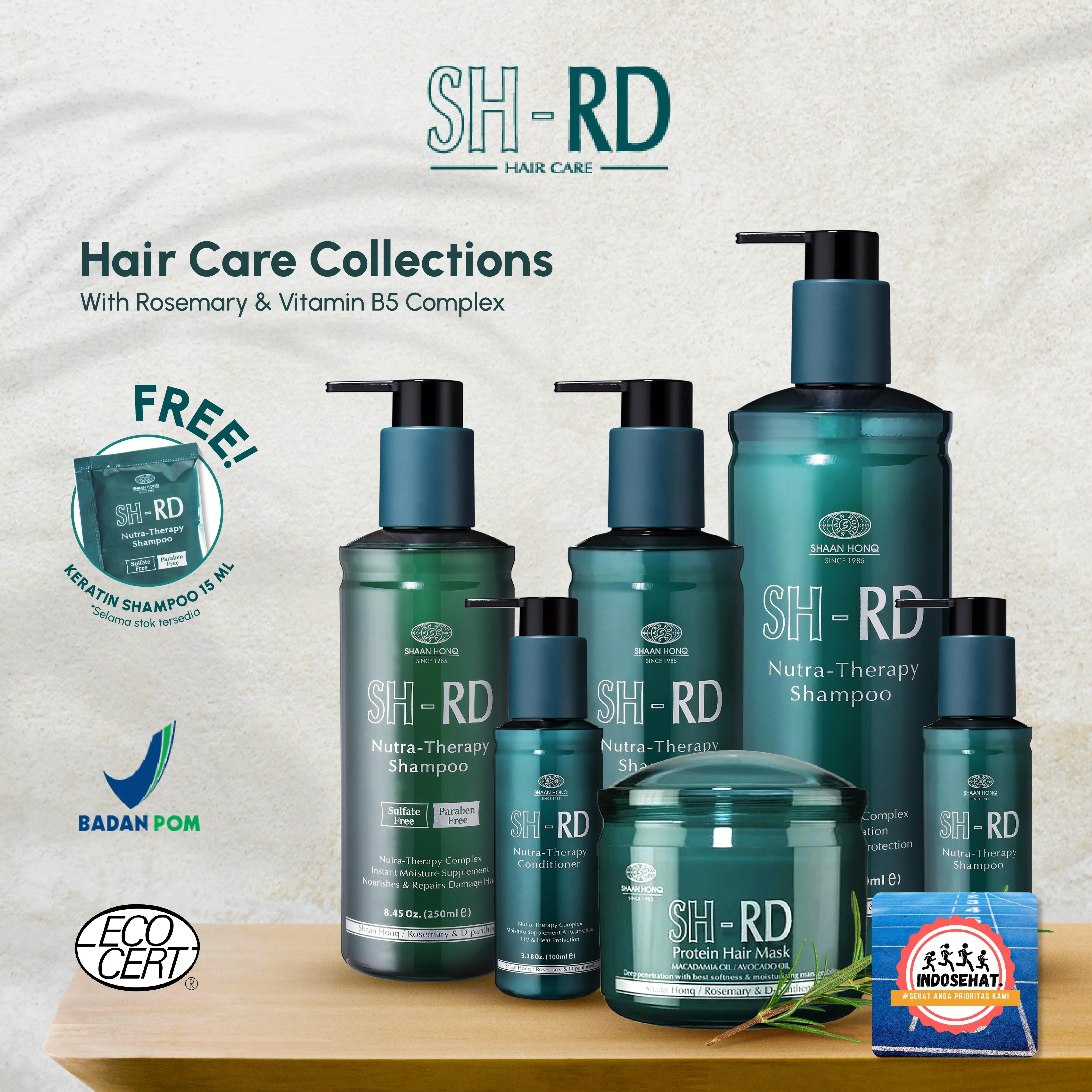SHRD Nutra Therapy Collagen Keratin Sulfate Free Shampoo Protein Hair Mask Cream Hair Vitamin Heat Protector