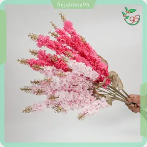 Delphinium Spring Cabang 3 Bunga Imitasi Palsu Hyacinth Tanaman Tangkai Panjang Flower Artificial Hiasan Dekorasi Pernikahan Pelaminan Aksesoris Ruangan Rumah Cafe Ruang Tamu Artifisial Import Premium Murah
