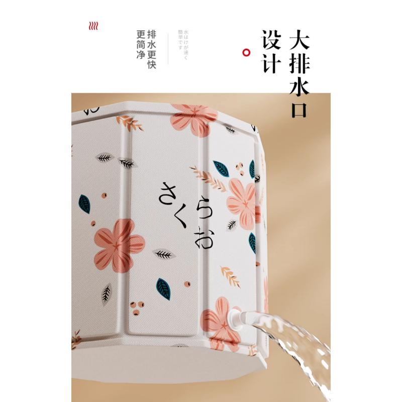 Product Introduction of Folding Bath Bucket For Adults, Japanese-style Full-body Bucket, Thickened Children's Adult 24