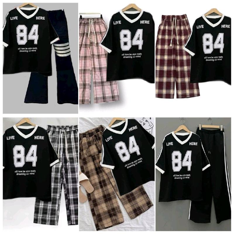 Tổng Hợp Bộ Quần Ống Rộng +Mix Áo Phông Số 84 Unisex Form Thụng Chất liệu Cotton và Da Cá Siêu Đẹp 1