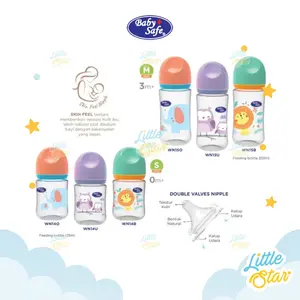 BabySafe Wideneck Bottle 250/125ml Botol Dot Susu Bayi Wide Neck Nipple Leher Lebar PP BPA Free