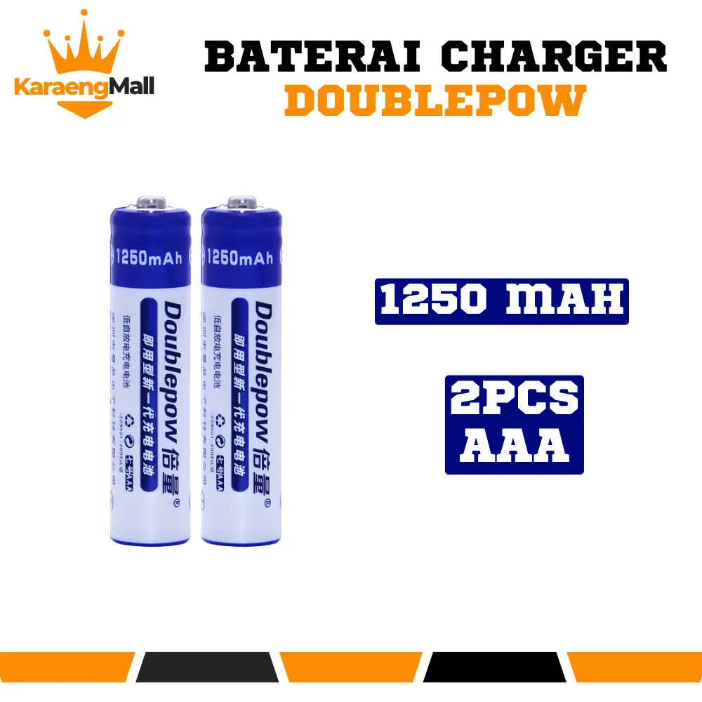 2 Pcs AAA 1250mAh