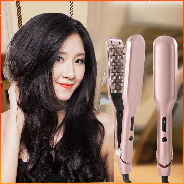Máy dập phồng chân tóc ,tạo kiểu tóc chuẩn salon điều chỉnh được 5 mức nhiệt khác nhau rất an toàn cho tóc Máy Làm Xoăn Máy Ép Tóc