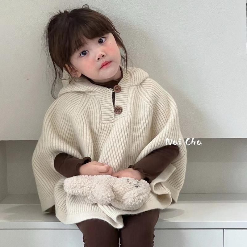 Áo choàng len mùa thu đông cho bé gái hàng QCCC