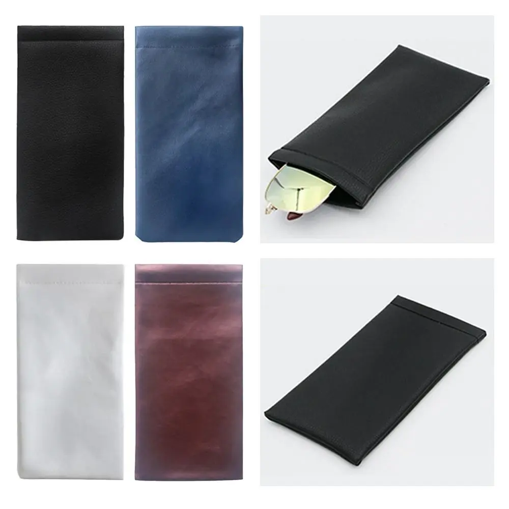 Storage Bags Simple Sunglasses Glasses Bag Soft PU Leather Reading Case Bag Sun Glasses Pouch Unisex