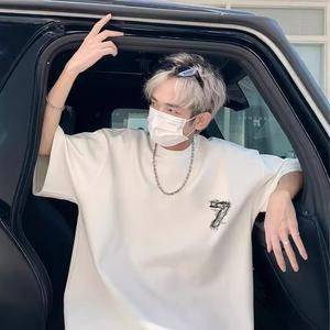 ブランド Number 7 メンズ トレンド スリムフィット Tシャツ プリントデザイン プラスサイズ カジュアルトップス