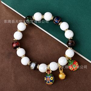 Gelang Tangan, Panjiayuan, Gaya Istana Salji, Rantai Beijing Kemenyan Abu, Diperbuat daripada Porselin Berkaca, Untuk Wanita dan Lelaki, Gelang Porselin Abu Kemenyan mewah Bangles Bracelets Jewelry