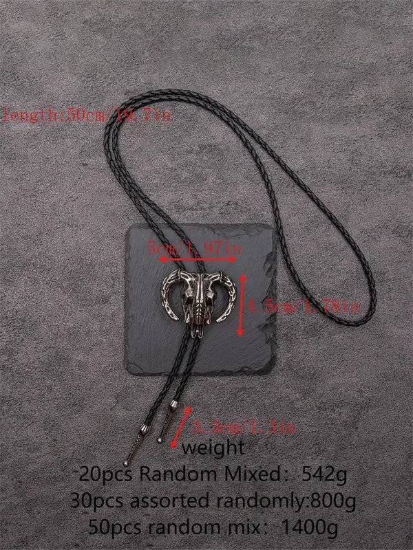 Random Style Boho Style Bolo Tie Necklace, Western Style Long Necklace for Men, Fashion Jewelry for Party, Daily Decor, Trendy All-match & Exquisite Jewelry for Birthday Gift 1