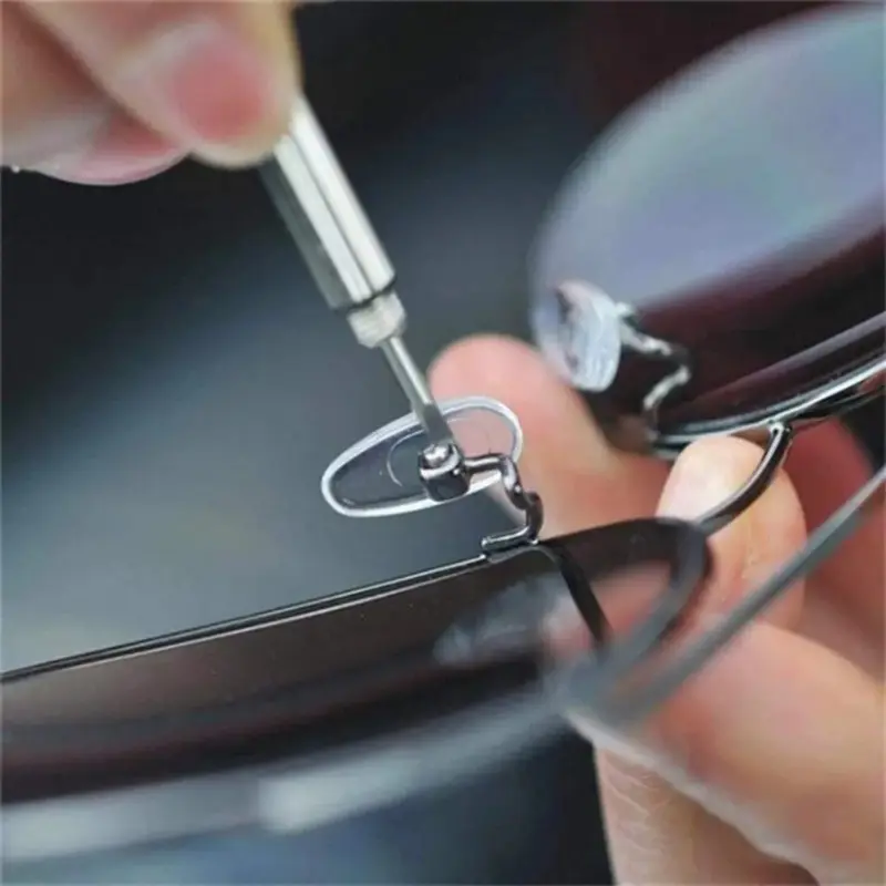 Bộ Đệm Mũi Đai Ốc Vít, 20 Cái, Dụng Cụ Phục Hồi Phụ Kiện Kính Mắt, Đệm Mũi Silicon, Bao Gồm Tuốc Nơ Vít, Cầm Tay, Chống Trượt, Bộ Phục Hồi Quang Học, Thích Hợp Cho Kính 5