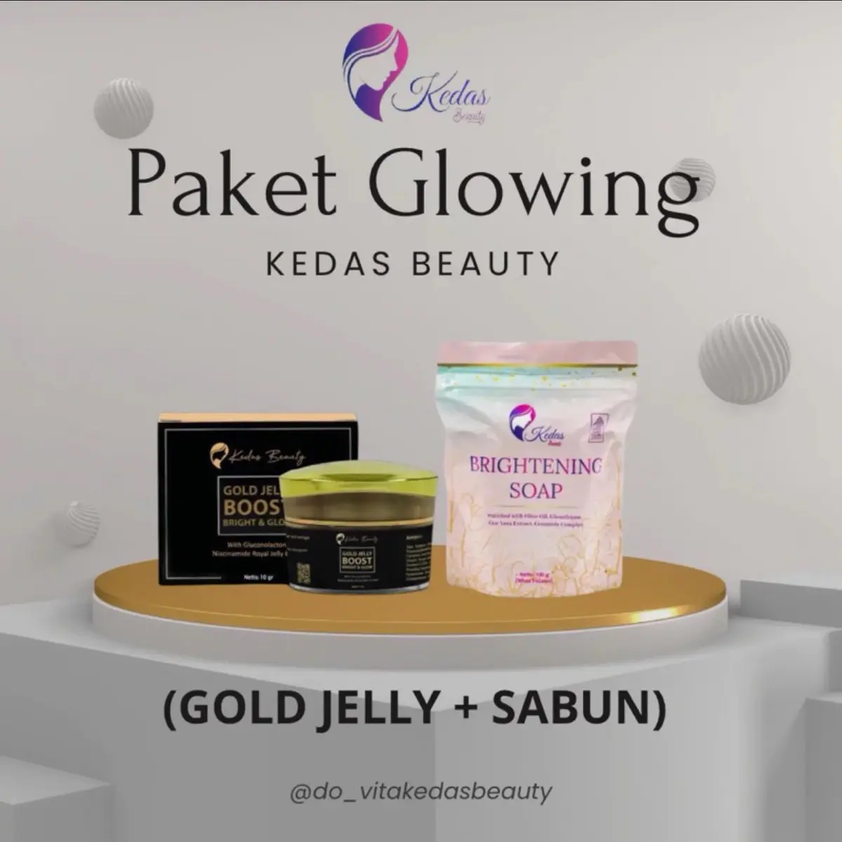 PAKET GLOWING (SABUN + GOLD JELLY KEDAS BEAUTY)