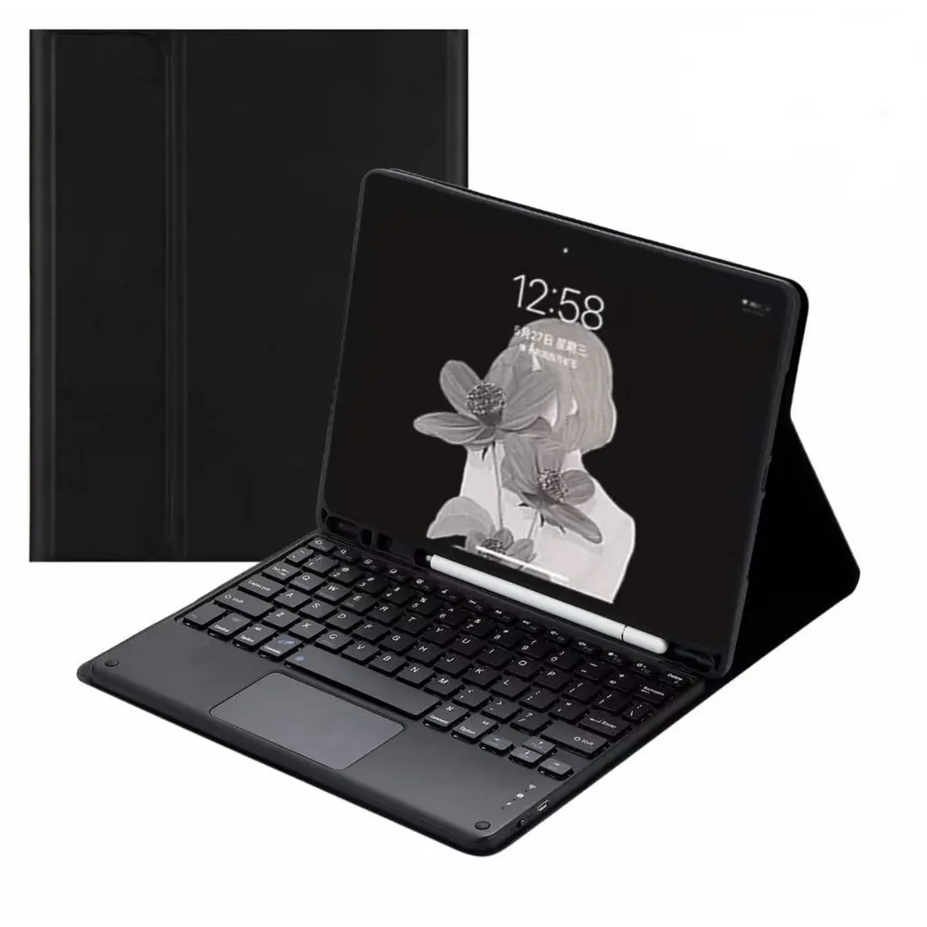 Case Keyboard + Touchpad For IPAD GEN 10/9/8/7/6 IPAD AIR 5/4/3/2 IPAD PRO 11/PRO M1 Cover Book Magnetic Lipat Smart Casing Tombol Persegi