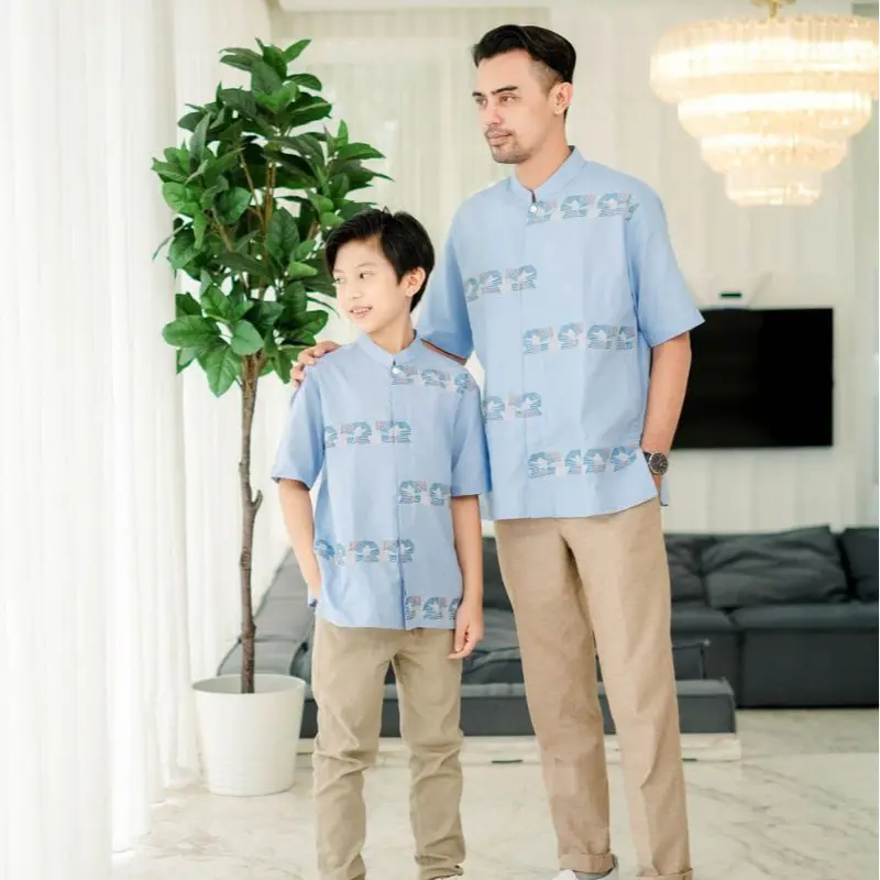 Althaff Azmi Series Koko Couple Bordir ayah dan anak lengan pendek 4